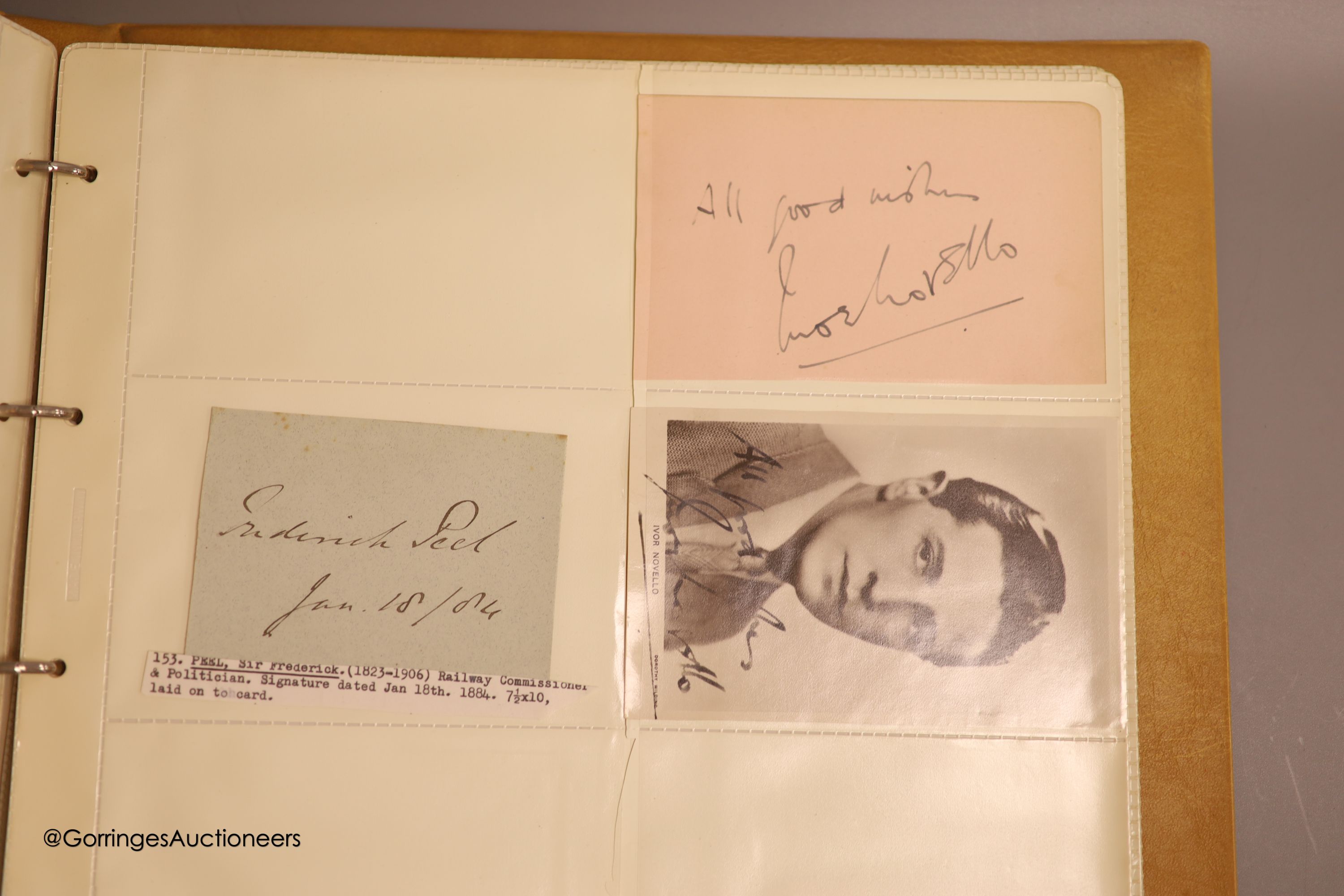 Two volumes of autographed letters